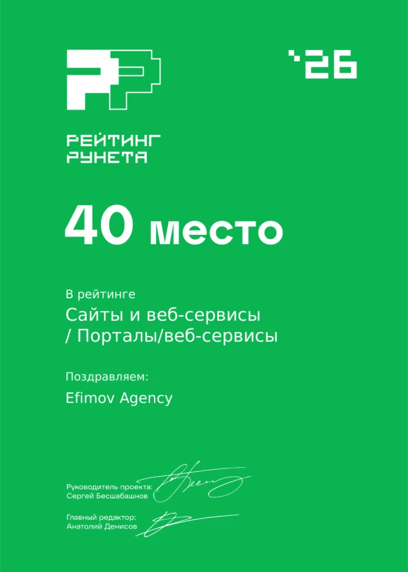 Рейтинг Рунета 2026, 40 место